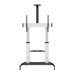 Manhattan TV & Monitor Mount, Trolley Stand, 1 screen, Screen Sizes: 60-100", Silver/Black, VESA 200x200 to 800x600mm, Max 100kg, Height adjustable 1200 to 1685mm, Camera and AV shelves, Aluminium, LFD, Lifetime Warranty - Image 2: Front