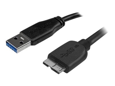 StarTech.com 3m 10ft Slim USB 3.0 A to Micro B Cable M/M - Mobile Charge Sync USB 3.0 Micro B Cable for Smartphones and Tablets (USB3AUB3MS)