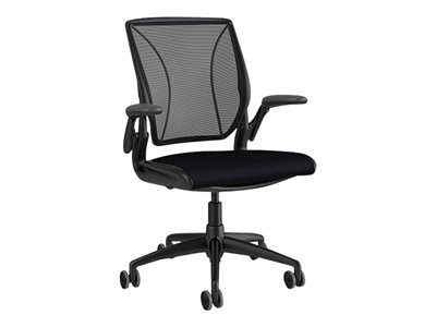 Humanscale Diffrient World Chair task recliner armrests L-shaped swivel black