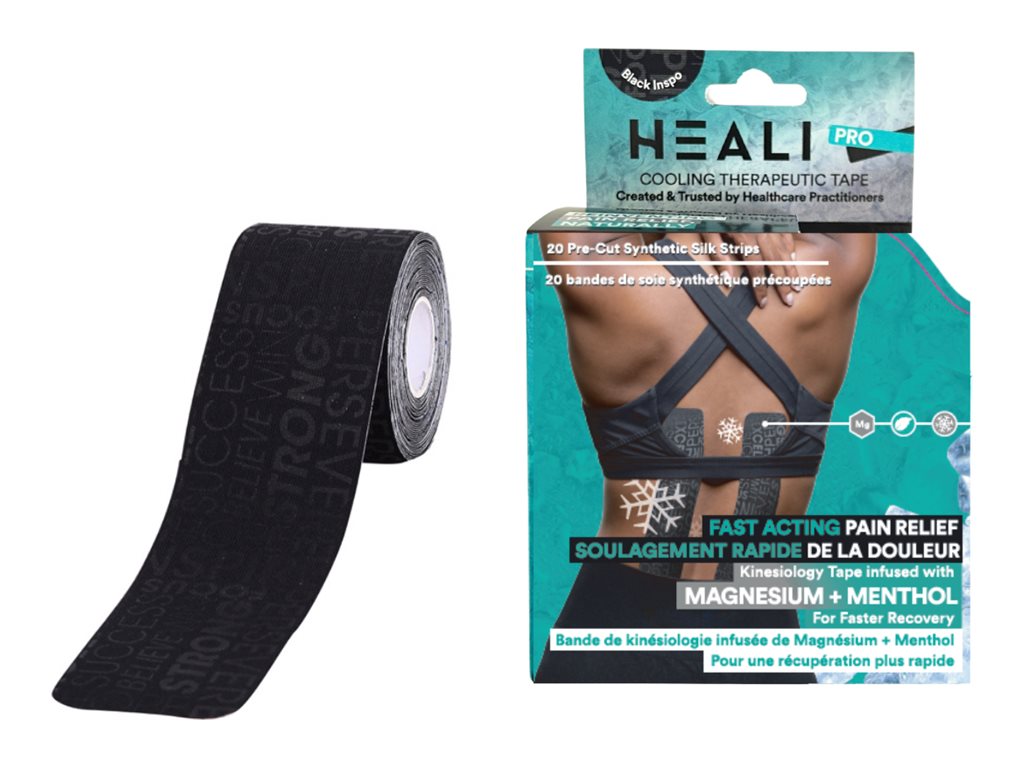 Heali Pro Kinesiology Tape - Black - 20s