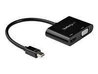 StarTech.com Mini DisplayPort to HDMI VGA Adapter, mDP 1.2 HBR2 to HDMI 2.0 (4K 60Hz) or VGA 1080p Video Converter Dongle, Mi