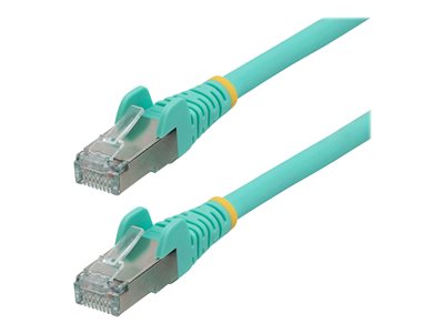 Startech 20ft LSZH CAT6a Ethernet Cable, Aqua, 10 Gigabit Snagless RJ45 100W PoE Patch Cord, CAT 6A 10GbE 27AWG S/FTP Network Cable w/Strain Relief, ETL
