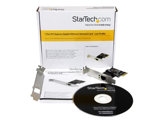 StarTech.com 1 Port PCIe Network Card - Low Profile - RJ45 Port - Realtek RTL8111H Chipset - Ethernet Network Card - NIC Server Adapter Network Card (ST1000SPEX2L)