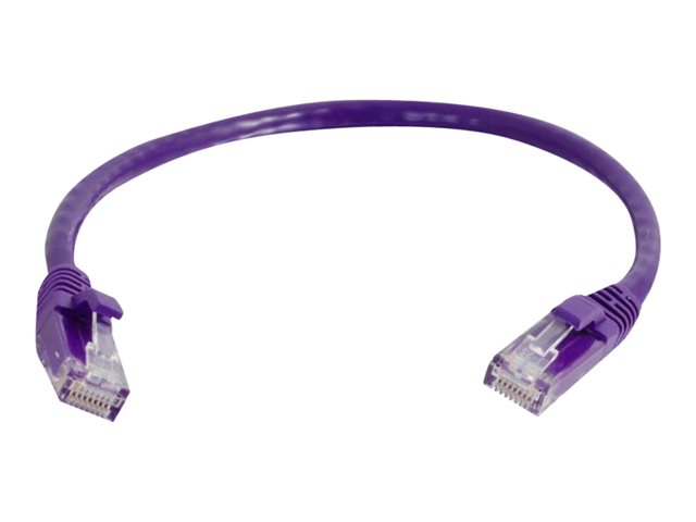 C2G Cat5e Booted Unshielded (UTP) Network Patch Cable - patch kabel - 50 cm - purpurová – foto 4