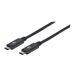 USB-C to USB-C Cable, 1m, Male to Male, Black, 10 