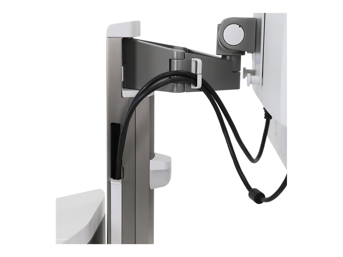 Ergotron CareFit Pro vozík - Electric Lift - pro LCD displej / klávesnice / myš / CPU - bílá, teplá šedá - kompatibilní s TAA – foto 6
