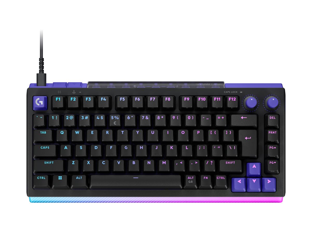 Logitech G G512 X 75 - klávesnice - TMR analogový, mechanický, lineární styl - s LED indikátor - QWERTY - Mezinárodní angličtina - černá Vstupní zařízení