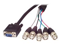 StarTech 6 ft. (1.8 m) VGA to BNC Cable - HD15 VGA to 5 BNC - Coaxial High Resolution - Male/Male - BNC Cable (VGABNC5) - VGA cable - 1.8 m