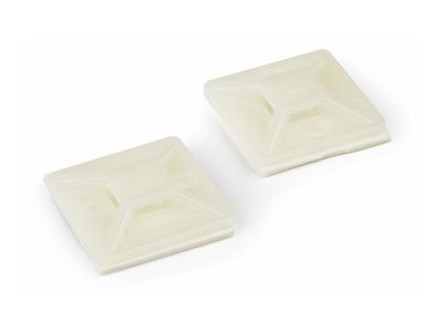 Startech 100 Pack Cable Tie Mounts with Adhesive Tape for 0.18 in. (4.6 mm) Wide Ties, Nylon/Plastic Zip Tie Mounts, Electrical/Network Cable Wrap Mounts / 94V-2 Fire & UL Rated TAA