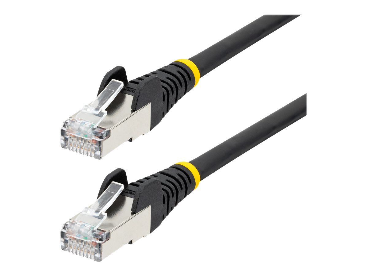 Startech 10ft LSZH CAT6a Ethernet Cable, Black, 10 Gigabit Snagless RJ45 100W PoE Patch Cord, CAT 6A 10GbE 27AWG S/FTP Network Cable w/Strain Relief, ETL