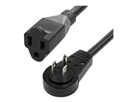 StarTech.com StarTech 6ft Rotating Flat Plug Power Extension Cord NEMA ...
