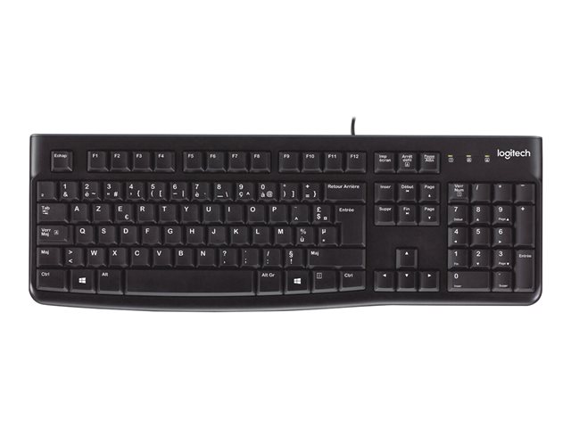 LOGI K120 Corded Keyboard black FRA