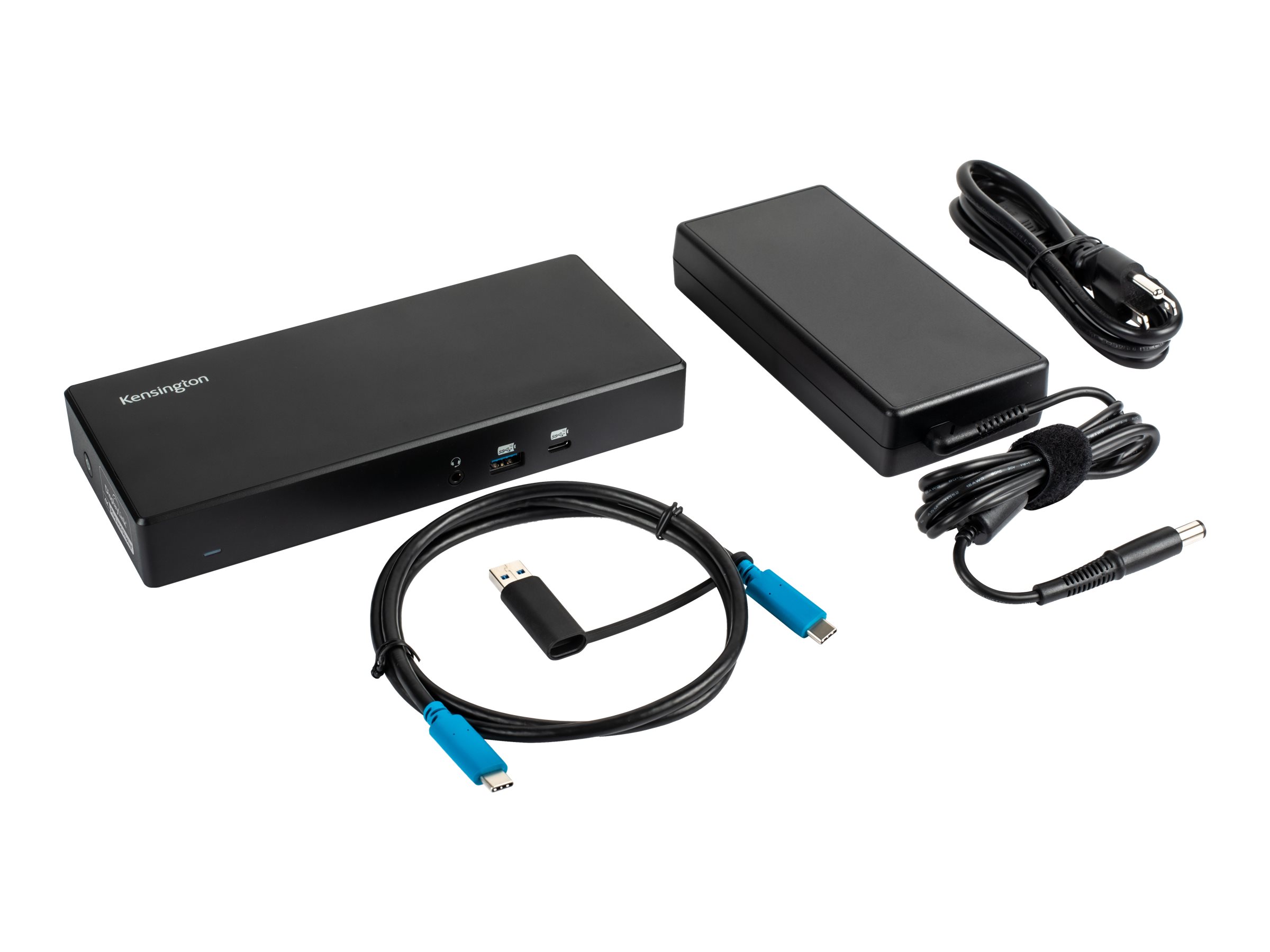 Kensington SD4780P USB-C & USB 3.0 10Gbps Dual 4K Hybrid Docking Station w/ 100W PD DP++ & HDMI Product shot Back 79000