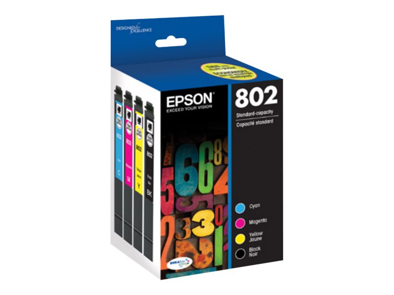 Epson 802 - 4-pack - black, yellow, cyan, magenta