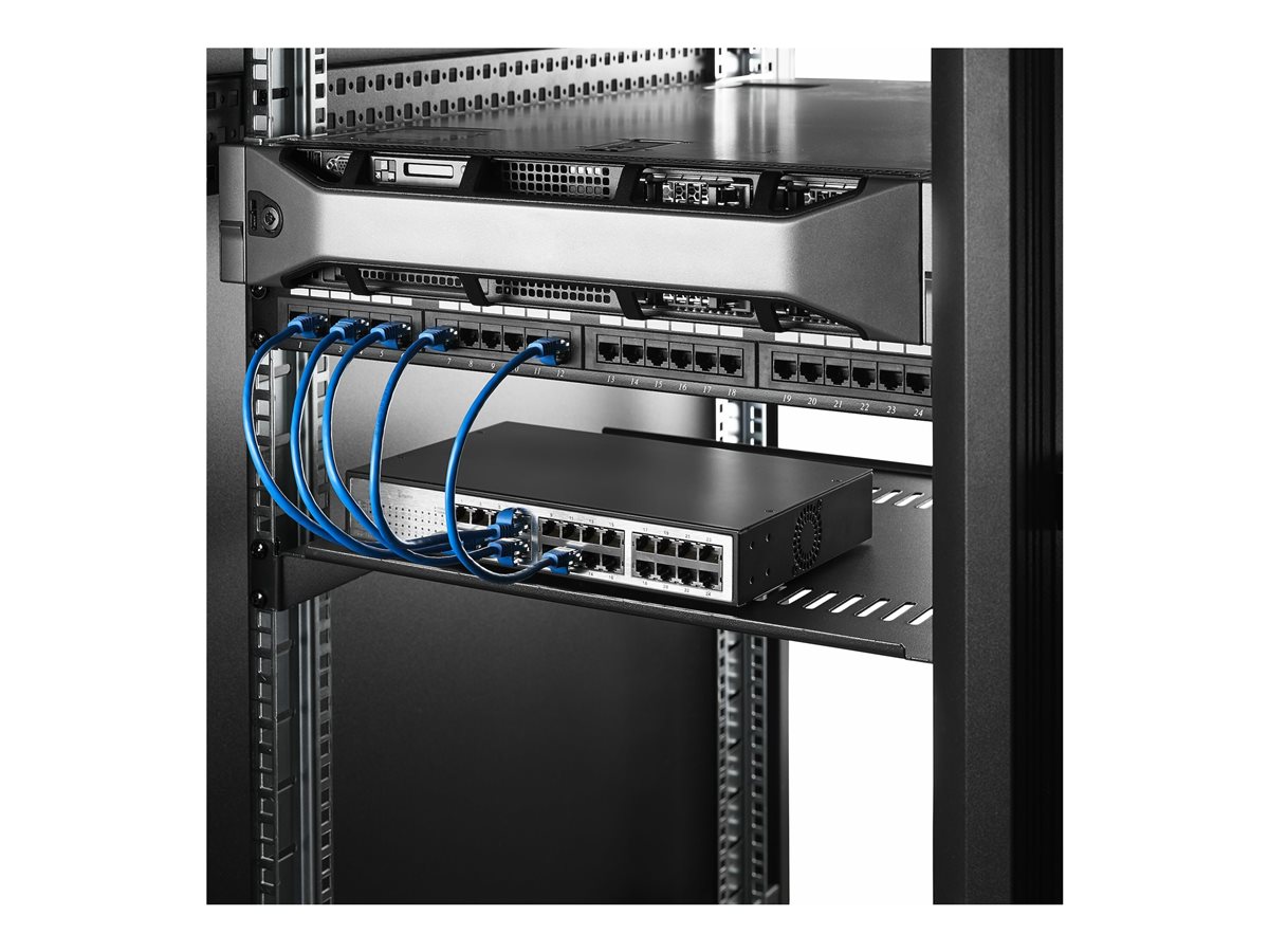 StarTech.com 2-Pack 1U Server Rack Shelf, Vented, 44lb Capacity, 16" Deep (CABSHELF116V2PK) - police skříně - 1U – foto 2
