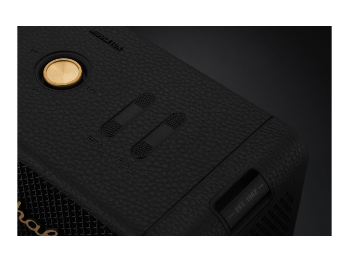 Marshall Middleton Portable Bluetooth Speaker - Black and Brass
