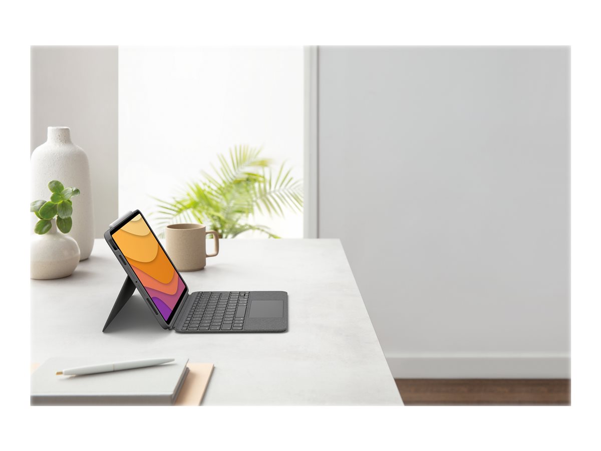 Logitech Combo Touch - klávesnice a pouzdro - s trackpad - QWERTY - španělská - oxfordská šedá Vstupní zařízení – foto 14