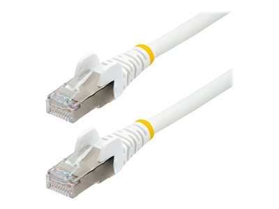 Startech 4ft LSZH CAT6a Ethernet Cable, White, 10 Gigabit Snagless RJ45 100W PoE Patch Cord, CAT 6A 10GbE 27AWG S/FTP Network Cable w/Strain Relief, ETL
