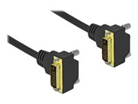 DeLOCK 18+1 pin digital DVI (Single-Link) han 90° vinklet -> 18+1 pin digital DVI (Single-Link) han 90° vinklet 3 m Sort