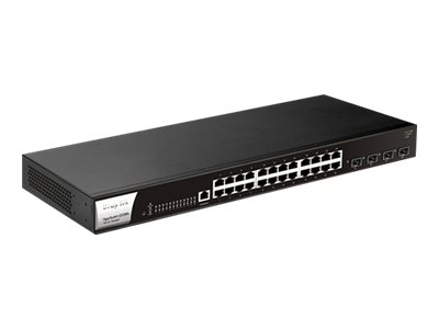Draytek VigorSwitch G2280X switch 28 ports Managed Product shot Right-angle 79250