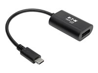 Eaton Tripp Lite Series USB C to DisplayPort Video Adapter Converter 4K x 2K @ 60Hz, Black, USB Type C to DP, USB-C, USB Type-C 6in Ekstern videoadapter