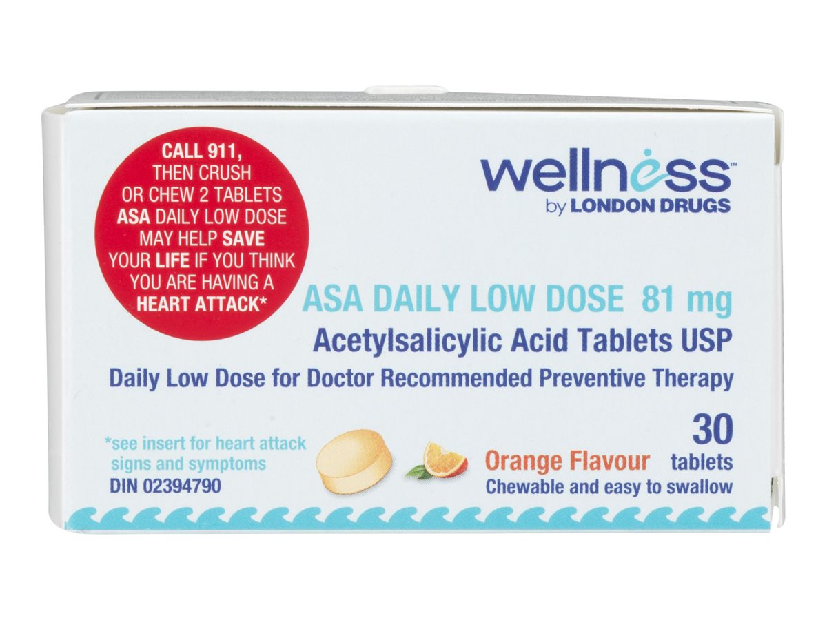 Wellness by London Drugs Acetylsalicylic Acid Tablets - 30's