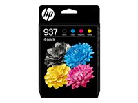 HP 937 - 4-pack - black, cyan, magenta, yellow - original - Officejet - ink cartridge