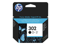 HP 302 - 3.5 ml - black - original - ink cartridge - for Deskjet 11XX, 21XX, 36XX; Envy 45XX; Officejet 38XX, 46XX, 52XX