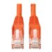 Eaton Tripp Lite Series Cat6 Gigabit Snagless Molded (UTP) Ethernet Cable (RJ45 M/M), PoE, Orange, 35 ft. (10.67 m)