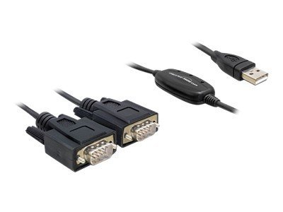 DELOCK USB Kabel A -> 2x D-Sub9 St/St 1.40m - 61886