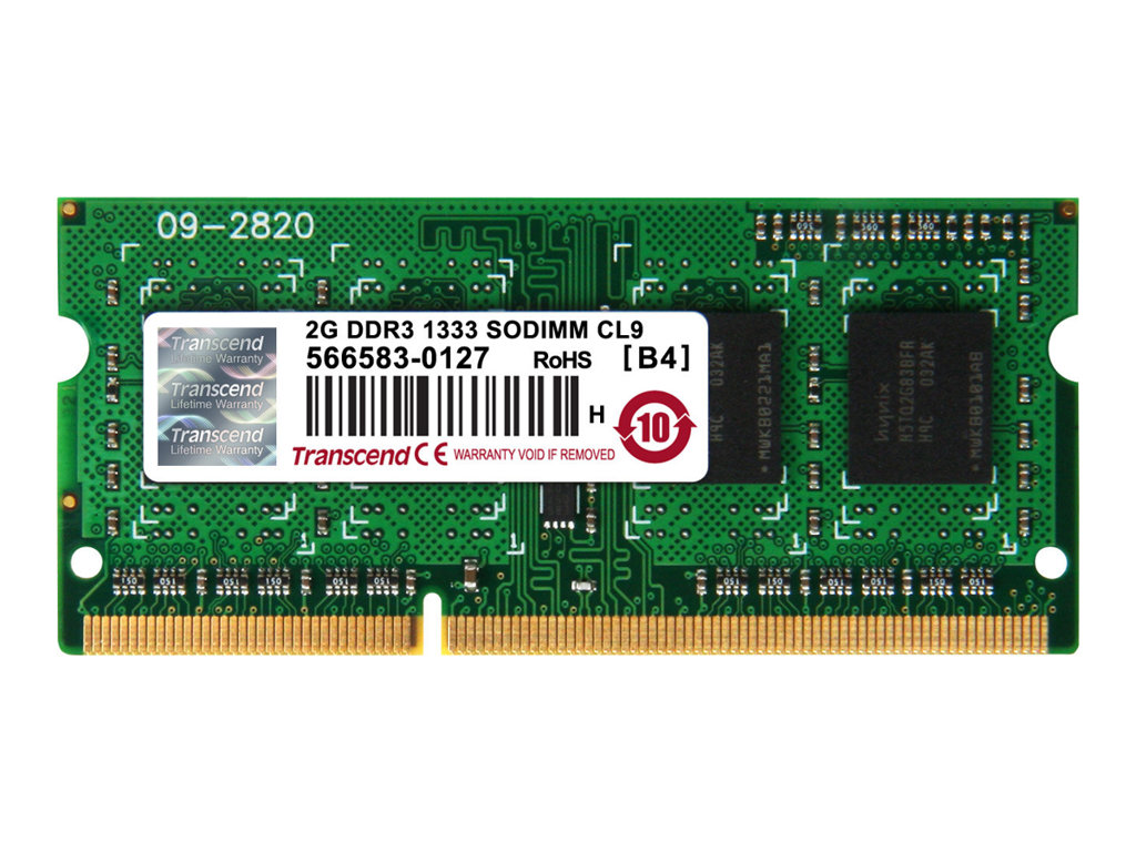 SODIMM DDR3 2GB 1333MHz TRANSCEND 1Rx8 CL9