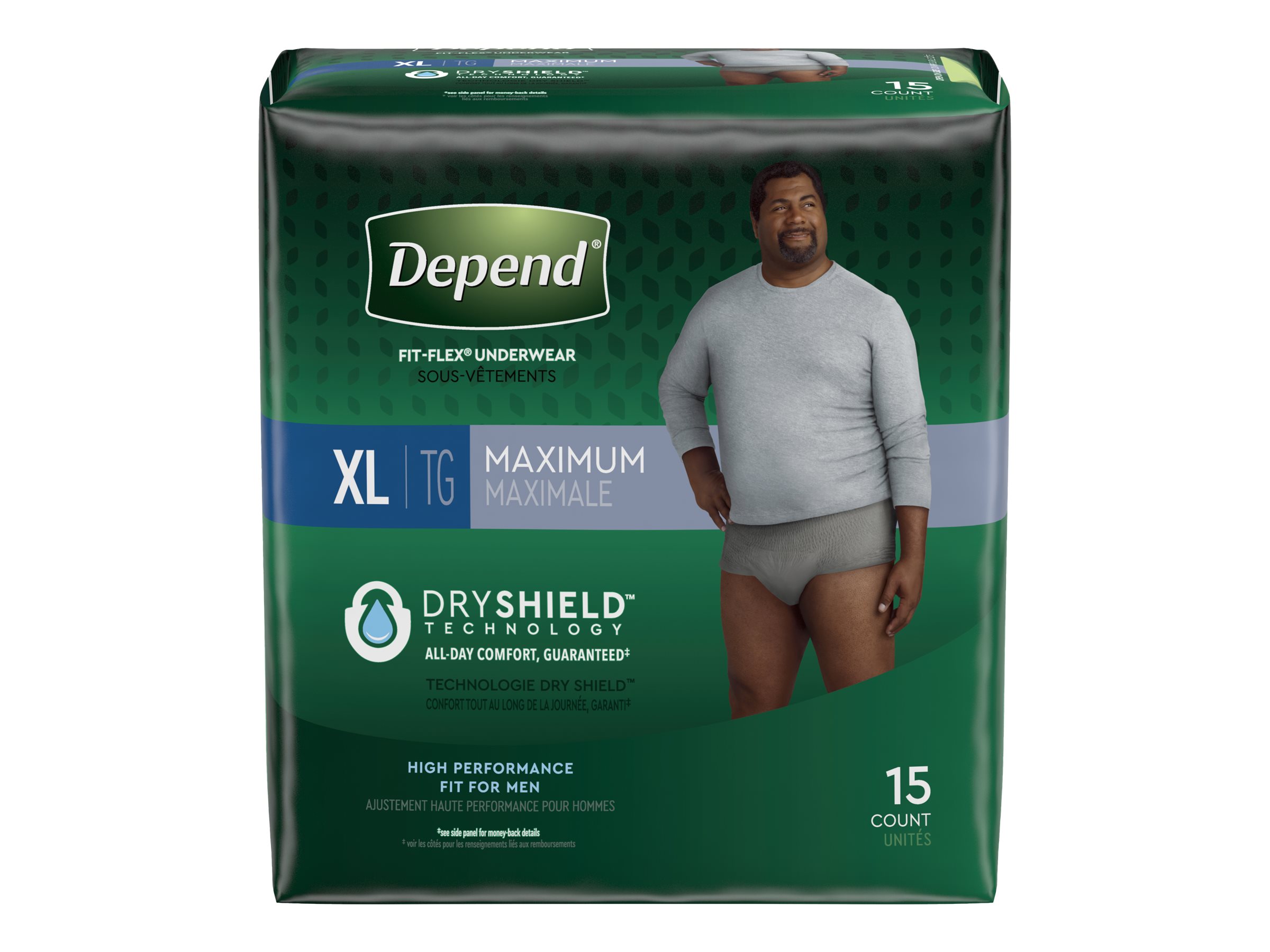 Depend FIT-FLEX Incontinence Underwear for Men - Maximum Absorbency ...