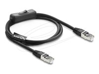 Delock RJ45 Cable plug to plug with switch Cat.6 F/UTP 1 m