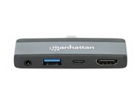 Manhattan 4-in-1 - docking station - USB-C 3.2 - HDMI