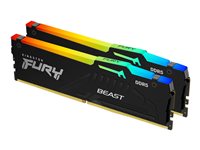 Kingston FURY Beast RGB - DDR5 - kit - 32 GB: 2 x 16 GB - DIMM 288-pin - 5600 MHz / PC5-44800 - unbuffered