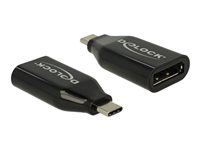 DeLOCK Adapter 24 pin USB-C han -> 20 pin DisplayPort hun Sort