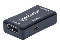 Manhattan 4K HDMI Repeater, Active, Distances up to 40m, Black, Blister Video/audio ekspander