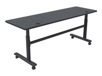 BALT Sit/Stand Flipper Table mobile rectangular graphite nebula black base