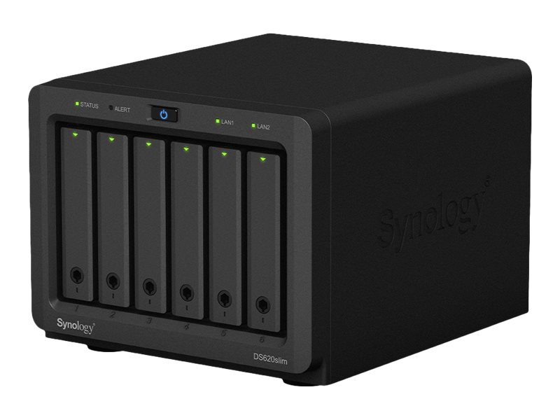 Synology Disk Station DS620slim - NAS-Server - 6 Sch?chte - SATA 6Gb/s - RAID RAID 0, 1, 5, 6, 10, JBOD - RAM 2 GB