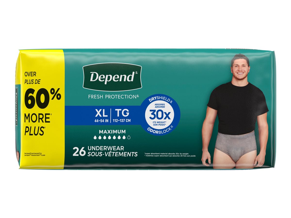 Depend Real Fit Incontinence Underwear For Men, Maximum Absorbency 14 Ea