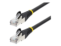 StarTech.com 10ft LSZH CAT6a Ethernet Cable, Black, 10 Gigabit Snagless RJ45 100W PoE Patch Cord, CAT 6A 10GbE 27AWG S/FTP Network Cable w/Strain Relief, Fluke Tested/ETL - Low Smoke Zero Halogen Category 6A (NLBK-10F-CAT6A-PATCH)