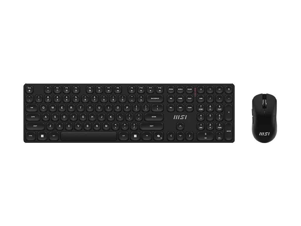 MSI FORGE K210 COMBO keyboard and mouse set full size QWERTY US Input Product shot Right-angle 79700