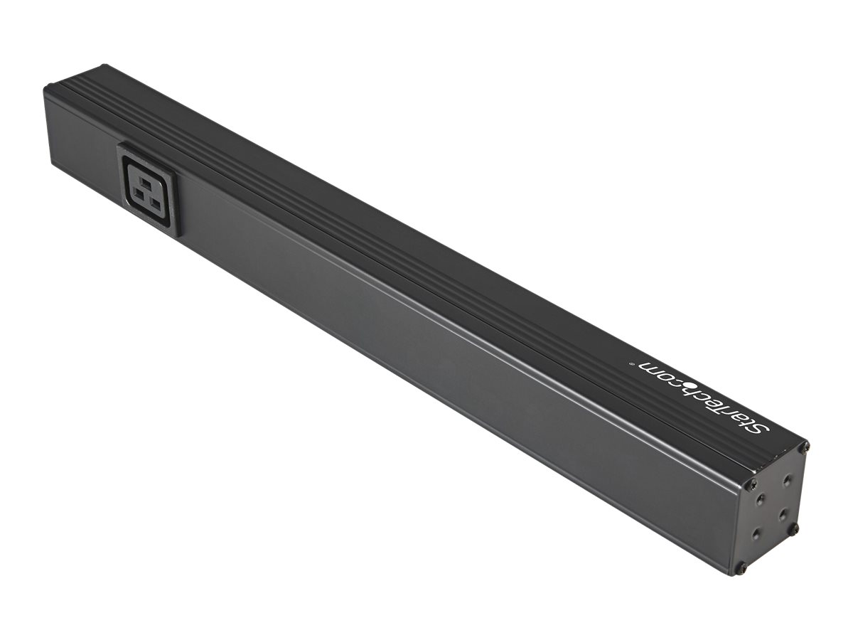 StarTech 10 Outlet Rack Mount Power Strip 125V/16 Amp, 1U Horizontal 19" Rackmount PDU, NEMA 5-20P Input, NEMA 5-15R/20R Outlets, UL Listed, Rack Mount PDU/Power Bar, 8ft Power Cord