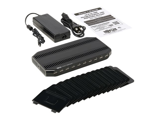 Tripp Lite Concentrateur de station de charge USB 10 ports avec tablette de  stockage réglable / Smartphone / iPad / Iphone 5V 21A 105W (U280-010-ST)