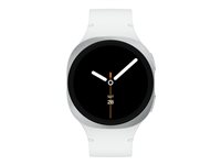 Samsung Galaxy Watch8 - 40 mm - silver - smart watch with sport band - rubber - white - band size: S/M - display 1.34" - 32 G