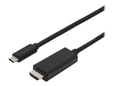 DIGITUS USB C Adapterkabel Typ C -HDMI A 4K St/St 2.0m, sw
