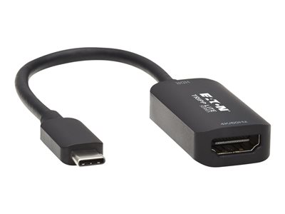 Tripp Lite USB C to HDMI Adapter Cable (M/F), 4K @ 60 Hz, HDR, Thunderbolt 3, Black, 15.24 cm