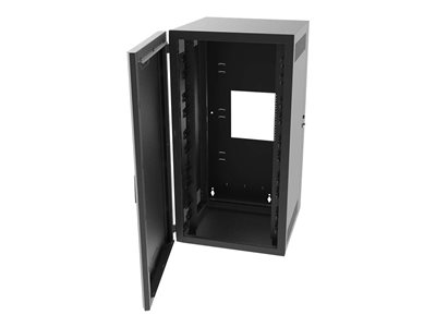 Legrand 18RU Swing-Out Wall-Mount Cabinet with Solid Door-Black-TAA Cabinet wall mountable 