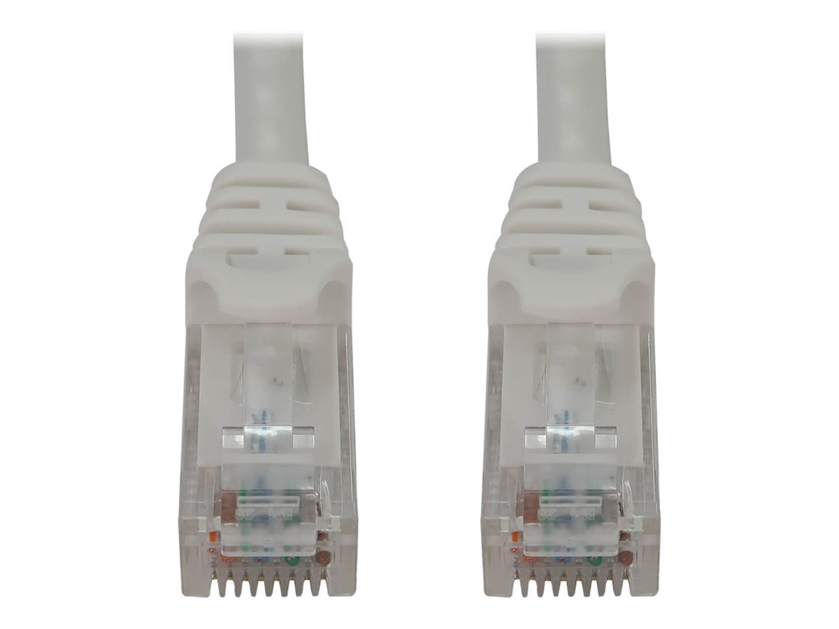 Eaton Tripp Lite Series Cat6a 10G Snagless Molded UTP Ethernet Cable (RJ45 M/M), PoE, White, 1 ft. (0.3 m)