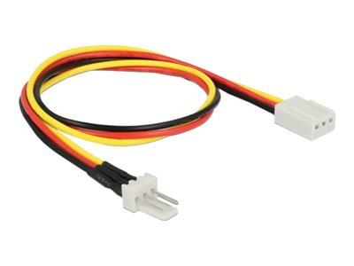 DELOCK Lüfter Stromkabel 3 Pin Stecker zu 3 Pin Buchse 30 cm Kabel